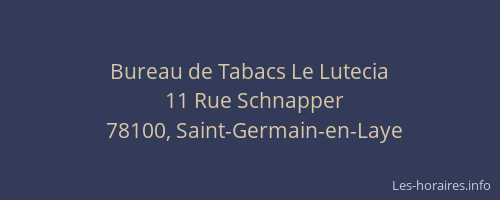 Bureau de Tabacs Le Lutecia