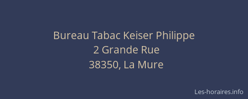 Bureau Tabac Keiser Philippe