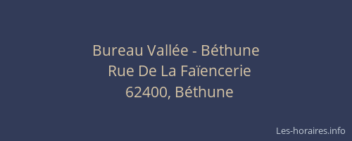 Bureau Vallée - Béthune
