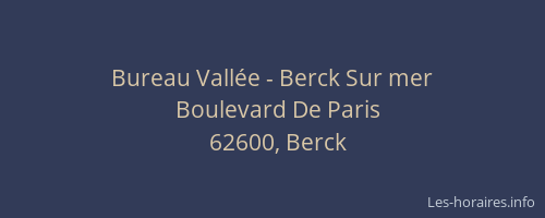 Bureau Vallée - Berck Sur mer