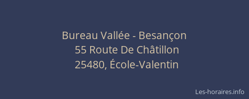 Bureau Vall&eacute;e - Besan&ccedil;on