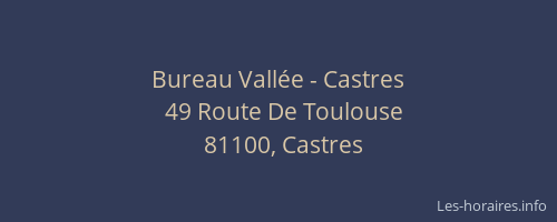 Bureau Vall&eacute;e - Castres