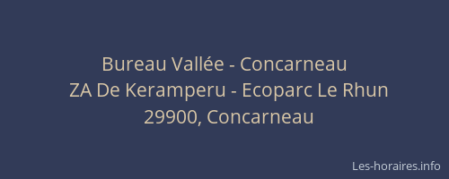 Bureau Vall&eacute;e - Concarneau