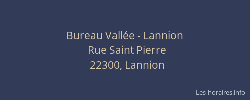Bureau Vall&eacute;e - Lannion
