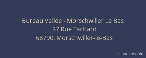 Bureau Vall&eacute;e - Morschwiller Le Bas