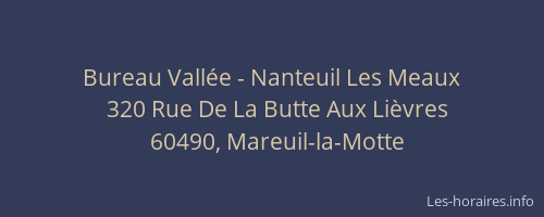 Bureau Vall&eacute;e - Nanteuil Les Meaux