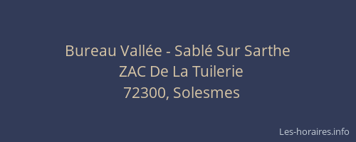 Bureau Vallée - Sablé Sur Sarthe