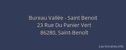 Bureau Vallée - Saint Benoit