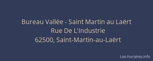 Bureau Vall&eacute;e - Saint Martin au La&euml;rt