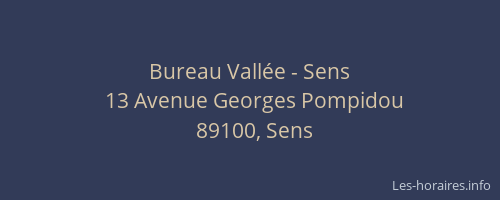 Bureau Vallée - Sens