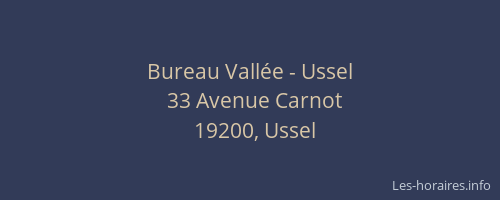 Bureau Vallée - Ussel