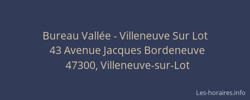 Bureau Vallée - Villeneuve Sur Lot