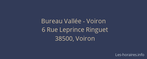 Bureau Vall&eacute;e - Voiron