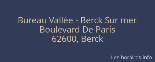 Bureau Vallée - Berck Sur mer