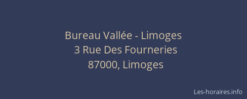 Bureau Vallée - Limoges