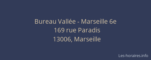 Bureau Vallée - Marseille 6e