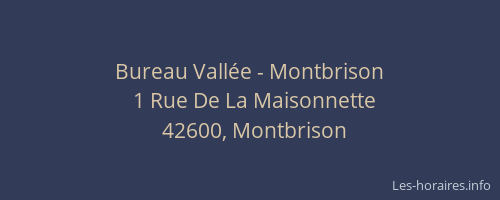 Bureau Vallée - Montbrison