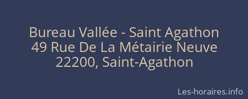 Bureau Vallée - Saint Agathon