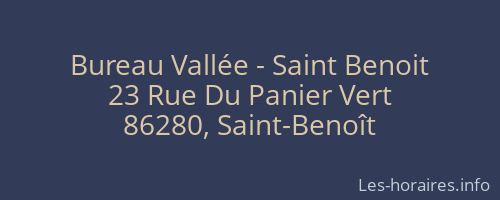 Bureau Vallée - Saint Benoit