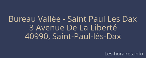 Bureau Vallée - Saint Paul Les Dax