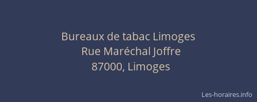 Bureaux de tabac Limoges