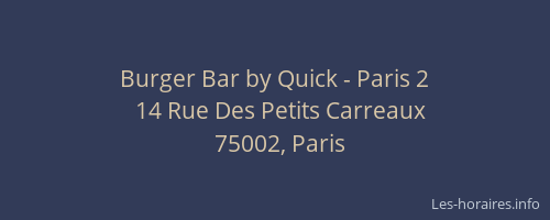 Burger Bar by Quick - Paris 2