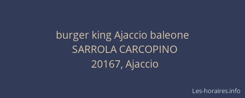 burger king Ajaccio baleone