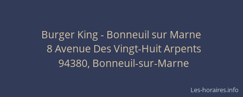 Burger King - Bonneuil sur Marne