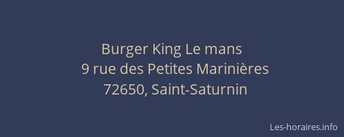 Burger King Le mans