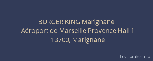 BURGER KING Marignane