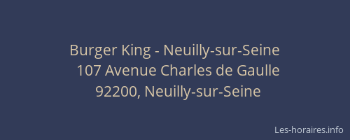 Burger King - Neuilly-sur-Seine