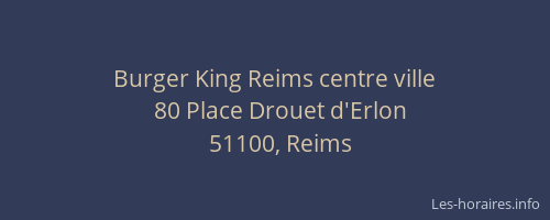 Burger King Reims centre ville