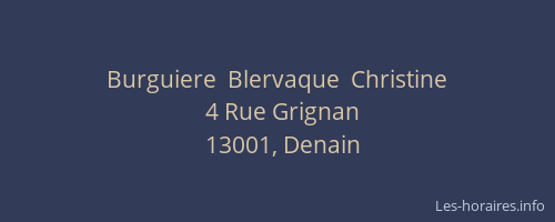 Burguiere  Blervaque  Christine