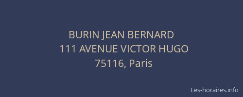 BURIN JEAN BERNARD