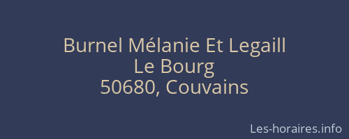 Burnel Mélanie Et Legaill