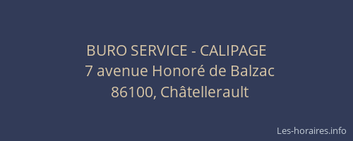 BURO SERVICE - CALIPAGE