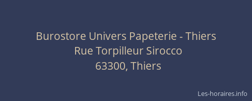 Burostore Univers Papeterie - Thiers