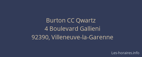 Burton CC Qwartz