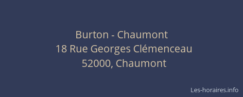 Burton - Chaumont