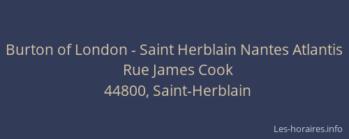 Burton of London - Saint Herblain Nantes Atlantis