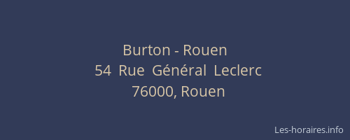 Burton - Rouen