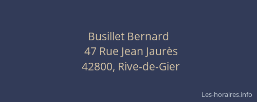 Busillet Bernard