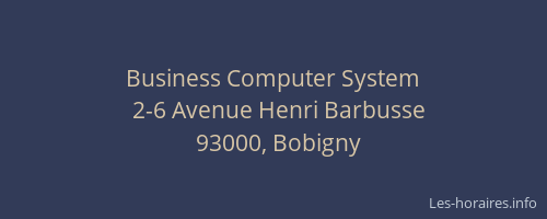 Business Computer System
