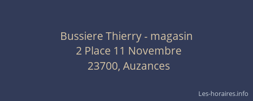 Bussiere Thierry - magasin