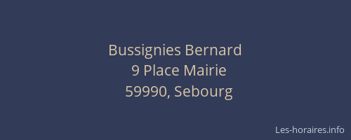 Bussignies Bernard
