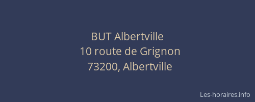 BUT Albertville