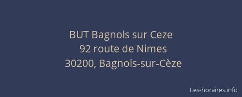 BUT Bagnols sur Ceze