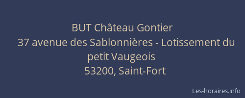 BUT Château Gontier