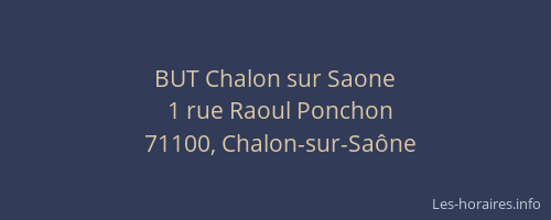 BUT Chalon sur Saone