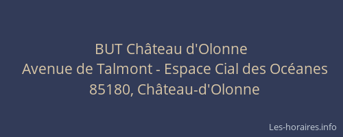 BUT Château d'Olonne